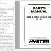 Hyster Forklift Truck G117 H1050HD 16CH H1150HD 16CH Parts Manual 4046743 1