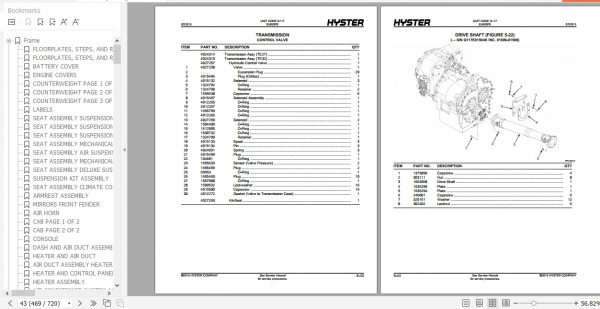 Hyster Forklift Truck G117 H40XM 16CH H44XM 16CH H48XM. 16CH H50XM 16CH H52XM 16CH Europe Parts Manual 4046745 3