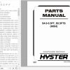 Hyster Forklift Truck H004 S4.0 5.5FT S5.5FTS Europe Parts Manual 4063255 1