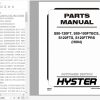 Hyster Forklift Truck H004 S80 120FT S80 100FTBCS S120FTS S120FTPRS Parts Manual 4063252 1