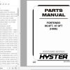 Hyster Forklift Truck H006 H6.0FT H7.0FT Europe Parts Manual 1653206 1