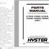 Hyster Forklift Truck H007 H170HD H190HD H210HD H230HD H250HD H280HD Parts Manual 1660374 1