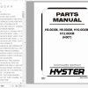 Hyster Forklift Truck H007 H8.00XM H9.00XM H10.00XM H12.00XM Europe Parts Manual 1660377 1