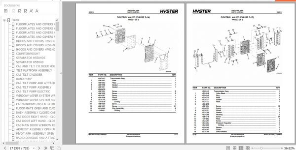 Hyster Forklift Truck H008 H550HD H650HD H700HD H550HDS H650HDS H700HDS Parts Manual 4117429 3