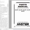 Hyster Forklift Truck H187 S2.0FT S2.5FT S3.0FT S3.5FT Europe Parts Manual 4120509 1
