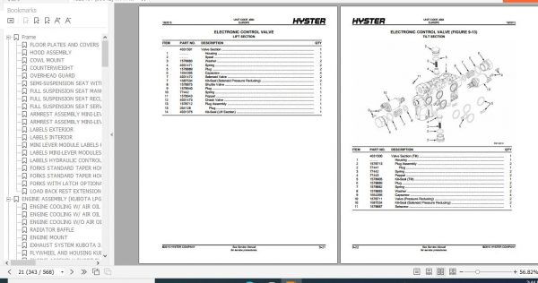 Hyster Forklift Truck J004 S4.0FT S4.5FT S5.5FT S5.5FTS Europe Parts Manual 4128404 3