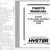 Hyster Forklift Truck L005 H3.50 5.50XM H4.00XM 6 H4.00XMS 6 Europe Parts Manual 1560145 1