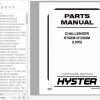 Hyster Forklift Truck L005 H70XM H120XM Parts Manual 1560144 1