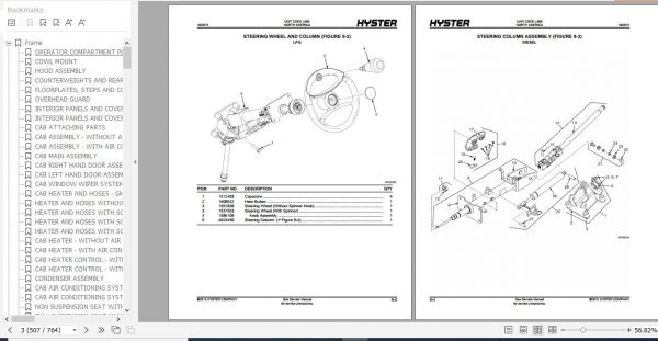 Hyster Forklift Truck L006 L006 H135FT H155FT Parts Manual 4139158 3