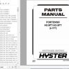 Hyster Forklift Truck L177 H2.0FT H3.5FT Europe Parts Manual 1599951 1