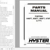 Hyster Forklift Truck L177 H40FT H50FT H60FT H70FT Parts Manual 1599949 1