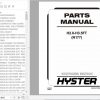 Hyster Forklift Truck N177 H2.0 H3.5FT Europe Parts Manual 4102918 1