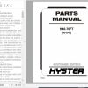 Hyster Forklift Truck N177 H40 70FT Parts Manual 4102915 1