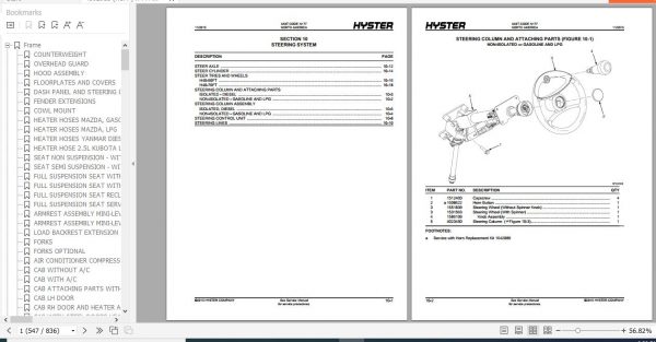 Hyster Forklift Truck N177 H40 70FT Parts Manual 4102915 3