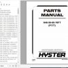 Hyster Forklift Truck P177 H40 50 60 70FT Parts Manual 4120708 1