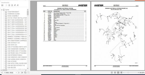 Hyster Forklift Truck P177 H40 50 60 70FT Parts Manual 4120708 3