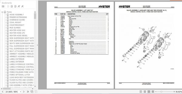 Hyster Forklift Truck R005 H80 H120FT Parts Manual 4047190 3