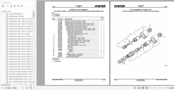 Hyster Forklift Truck U005 H4.0FT5 H4.0FT6 H4.5FTS5 H4.5FT6 H5.0FT H5.5FT Europe Parts Manual 4128545 3
