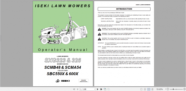 Iseki Agricultural 3.09 GB Parts Manual Operator Manual CD 3