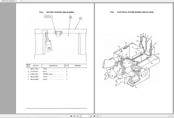 KOMATSU FORKLIFT FB10 18H 5 01842 01844 PART MANUAL 2
