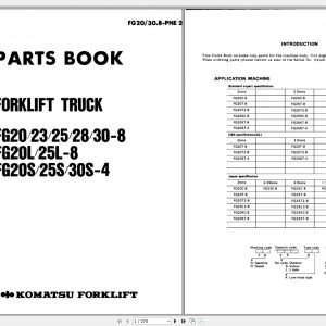 KOMATSU FORKLIFT FG20 30 LS 84 PART MANUAL FG20 30.8 PNE2 1