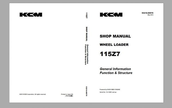 Kawasaki KCM Wheel Loader 18.5GB PDF 2021 Service Manual Part Manual and Operation Maintenance Manual 10