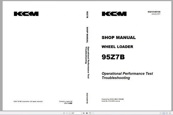 Kawasaki KCM Wheel Loader 18.5GB PDF 2021 Service Manual Part Manual and Operation Maintenance Manual 15