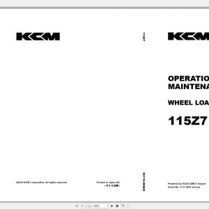Kawasaki KCM Wheel Loader 18.5GB PDF 2021 Service Manual Part Manual and Operation Maintenance Manual 2