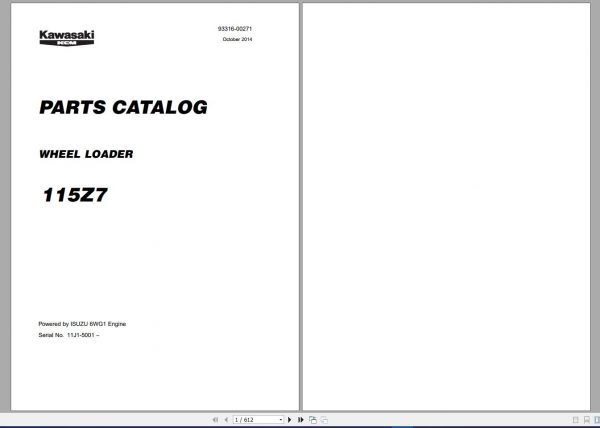 Kawasaki KCM Wheel Loader 18.5GB PDF 2021 Service Manual Part Manual and Operation Maintenance Manual 5
