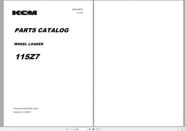 Kawasaki KCM Wheel Loader 18.5GB PDF 2021 Service Manual Part Manual and Operation Maintenance Manual 7