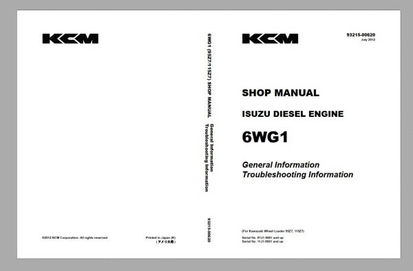 Kawasaki KCM Wheel Loader 18.5GB PDF 2021 Service Manual Part Manual and Operation Maintenance Manual 8