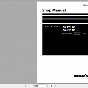 Komatsu Forklift FB25 12 FB30 12 100001 and up Shop Manual SEN06636 01 1