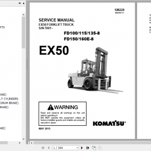 Komatsu Forklift Truck EX50 7001 and up Service Manual BEEE08E1 01 1