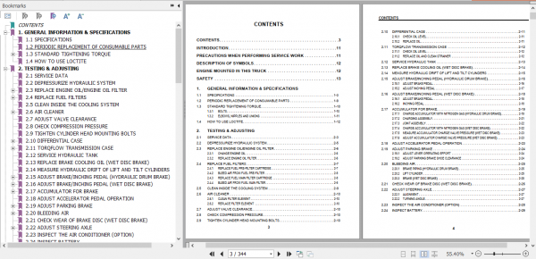 Komatsu Forklift Truck EX50 7001 and up Service Manual BEEE08E1 01 2