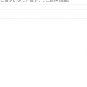 Komatsu Linkone CSS EPC JAPAN 08.2021 Spare Parts Catalog