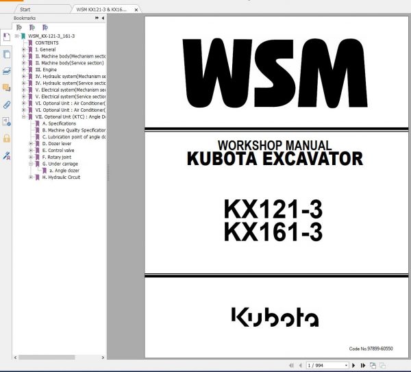 Kubota Full Set Workshop Manual DVD 2