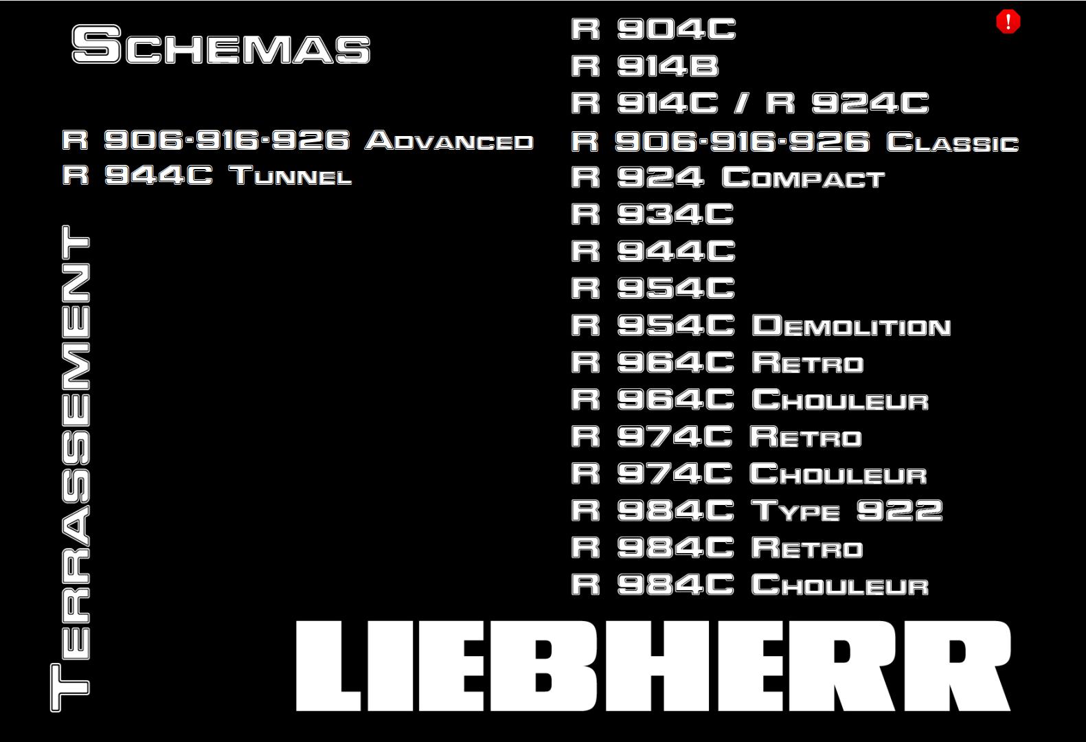 Liebherr Electrical and Hydraulic Schematic Diagram R904C R984C Schemas Terrassement FR 1