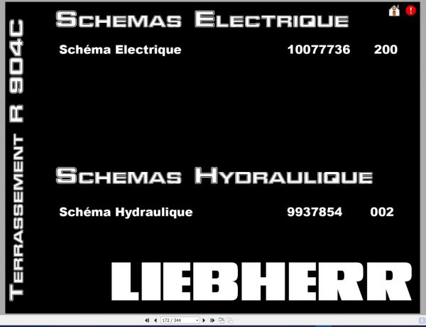 Liebherr Electrical and Hydraulic Schematic Diagram R904C R984C Schemas Terrassement FR 2
