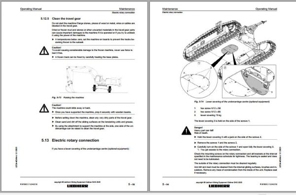 Liebherr Mining Crawler Excavator R9150E 1134 38120 12 2020 Service Manual 3