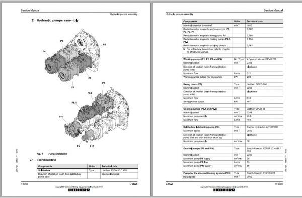 Liebherr Mining Crawler Excavator R9200 410 40001 12 2020 Service Manual 3