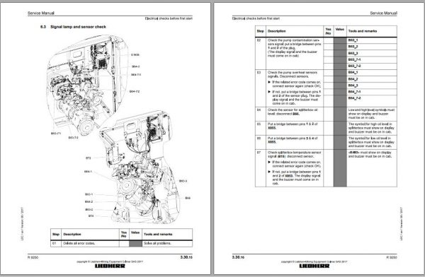 Liebherr Mining Crawler Excavator R9250 437 13466 12 2020 Service Manual 3