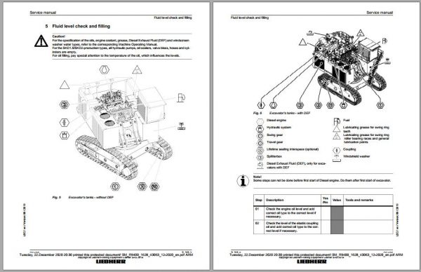 Liebherr Mining Crawler Excavator R9400 1628 43063 12 2020 Service Manual 3