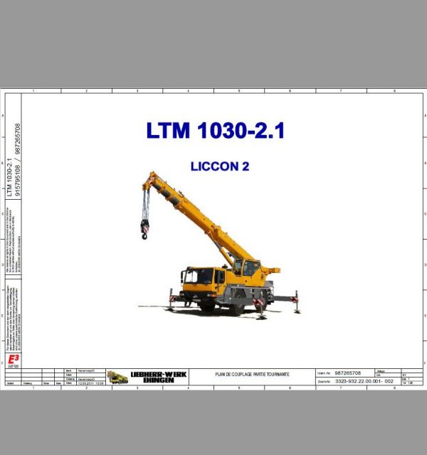 Liebherr Mobile Crane LTM 1030 2.1 Shop Manual DVD FR Language 6