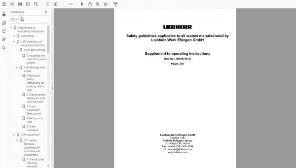 Liebherr Mobile Crane LTM 1070 4.1 Shop Manual DVD EN Language 4
