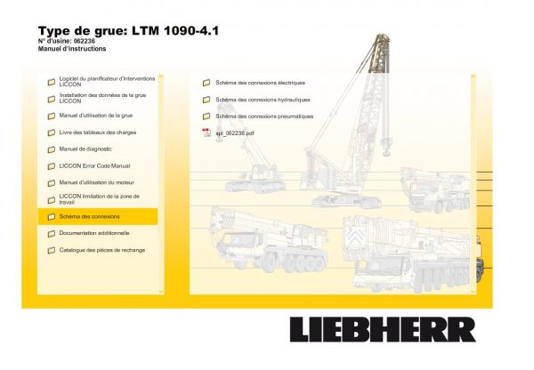 Liebherr Mobile Crane LTM 1090 4.1 Shop Manual DVD FR Language 3