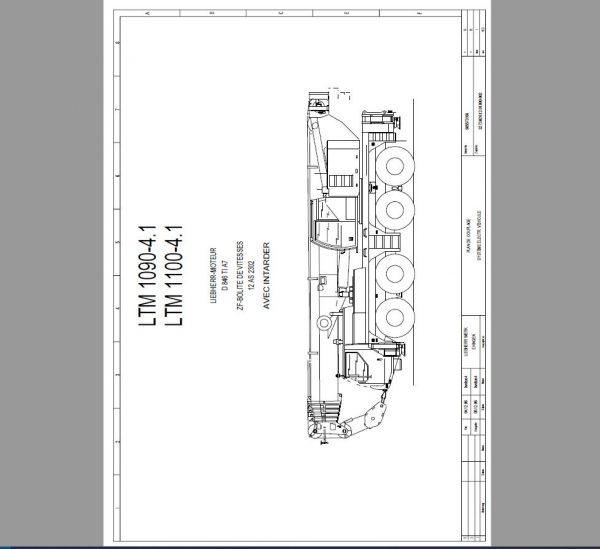 Liebherr Mobile Crane LTM 1090 4.1 Shop Manual DVD FR Language 4