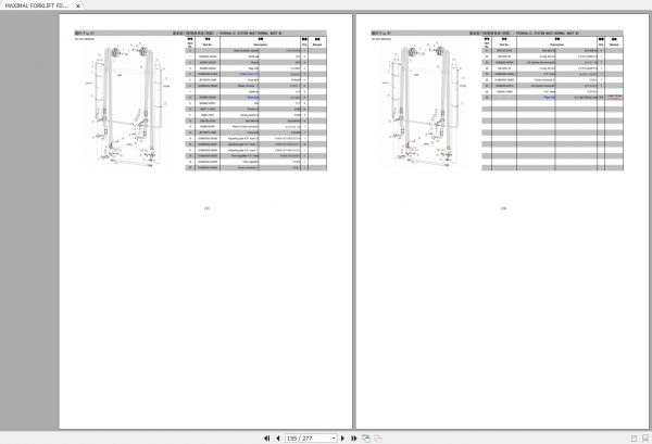 MAXIMAL FORKLIFT FD50 120T Parts Manual ENZH 3