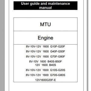 MTU Diesel Engine PDF Parts CatalogTechnical Documentation Operating Instructions 3