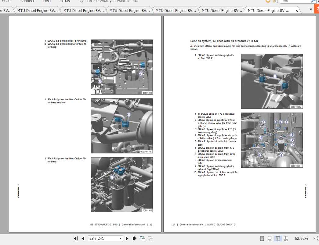 MTU Diesel Engine PDF Parts Catalog, Technical Documentation