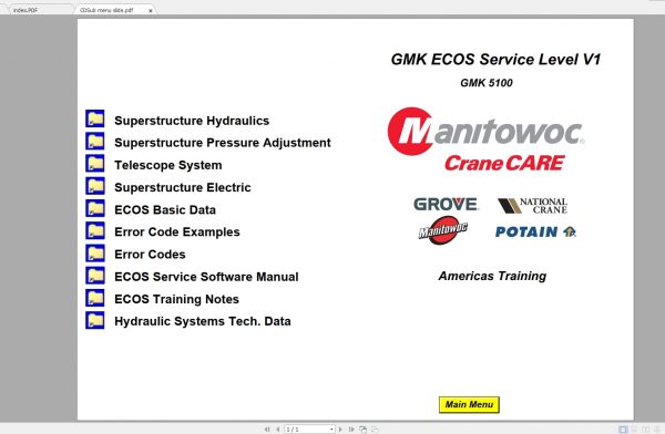 Manitowoc Crane Care Americas Training ECOS V 1 CD 2